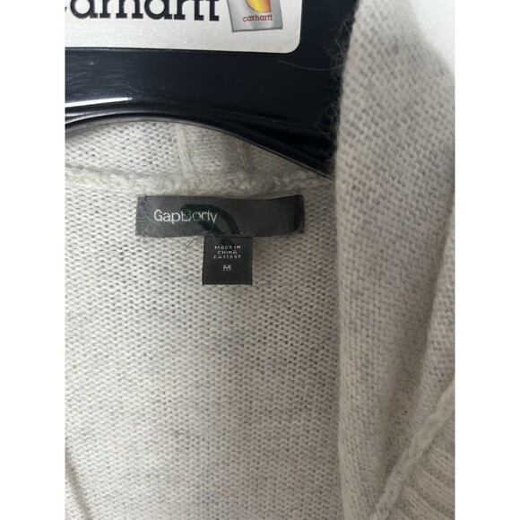 Gap Body Angora Blend  Light Gray Open Front Cardigan Size Medium  Cozy Lounge - Picture 5 of 7